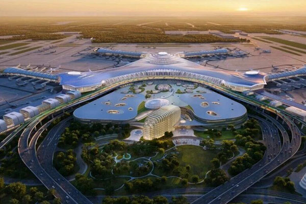 全球首個全碳纖維索輪幅式張弦結(jié)構(gòu)在濟南機場正式啟用